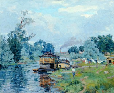 River Landscape by Jean Baptiste Armand Guillaumin
